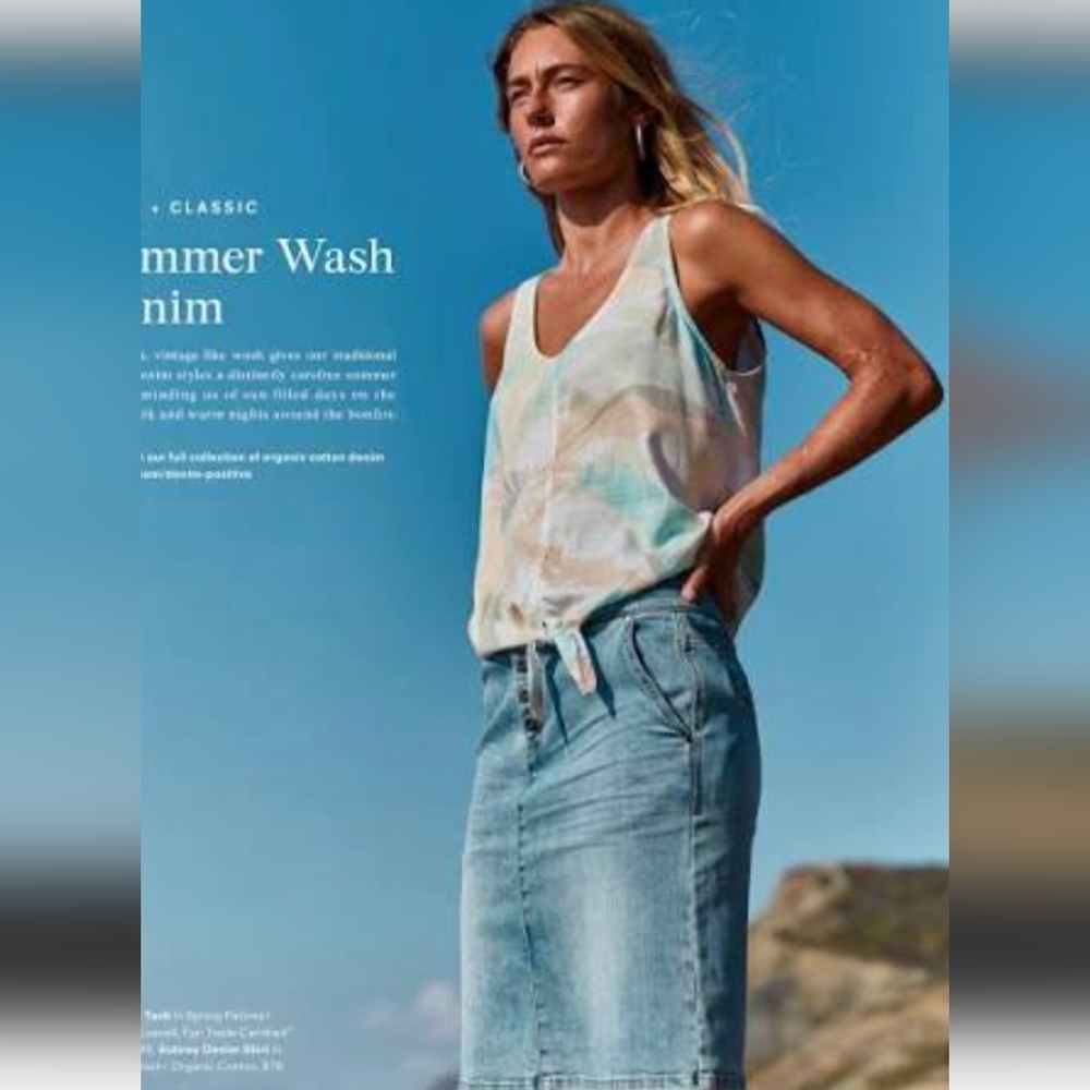 Prana Pastel Mckenzie Travel Essential Outdoors Tank Top With A Tie Knot Med.